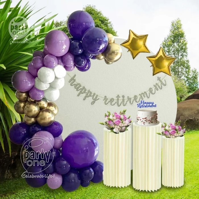 decorations Purple Balloons Happy Retirement Decoration